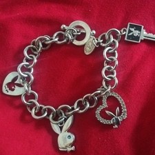 Vintage Y2K Playboy Bracelet T Bar charms 