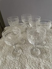 Villeroy & Boch Miss Desiree Crystal Wine Glasses/Goblets. signed (6); Vintage