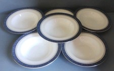 VINTAGE ROYAL DOULTON SHERBROOKE H5009 RIMMED BOWLS X 6 (24U)
