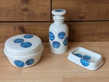 Vintage Estee Lauder Youth Dew Porcelain Blue White Bathroom Set - Rare!