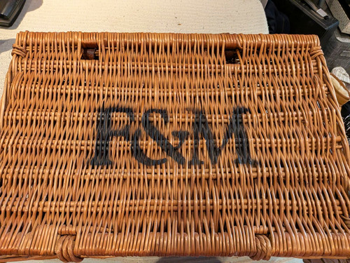 Brown wicker storage - brown,