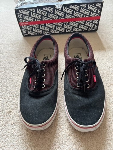 Vans era woven pinstripe black - era,