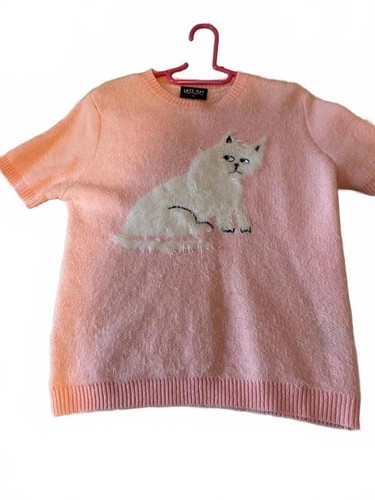 Lazy oaf fluffy cat - cat, knitted