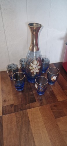 Bohemian cobalt blue glass - blue,