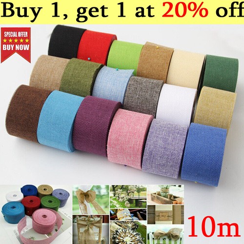 10m burlap ribbon roll - ribbon, hessian
