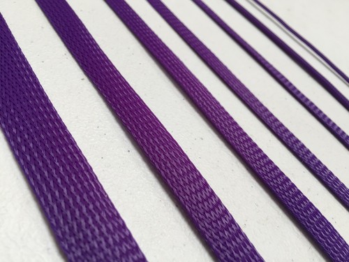 Purple braided sleeving cable - braided,
