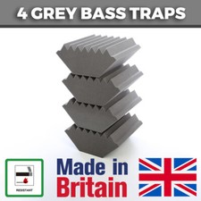 4 Grey Acoustic Foam Bass