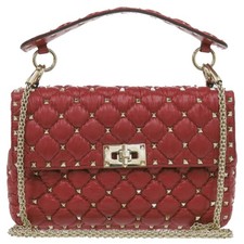 Valentino Garavani Rockstud Chain Shoulder Bag in Red, VALENTINO x MONCLER Nylon