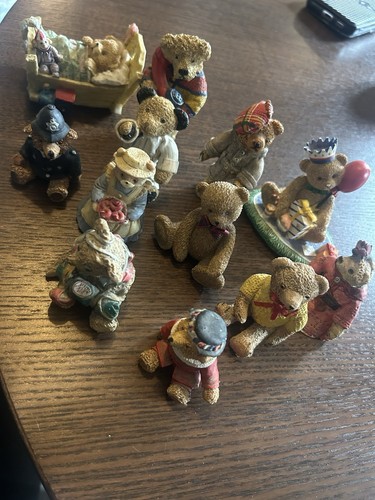 11pc small teddy bear figurine - 11pc,