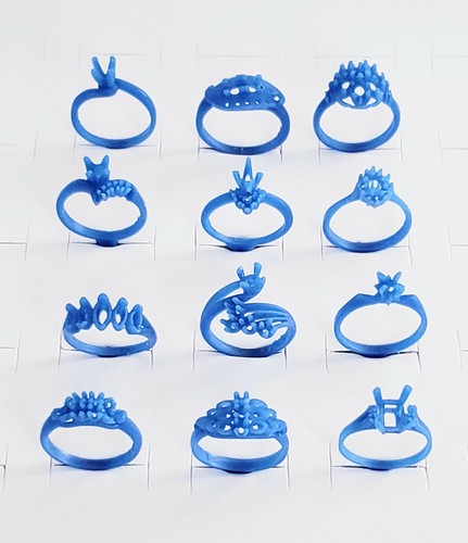 Assorted rings wax - rings., jewelry