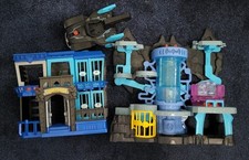 Batman Gotham City Playset ,x2 gotham Jail Play Set And Batmobile, All Light Up 