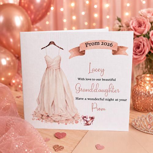 Personalised prom card girls - personalised,