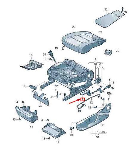 Touareg handle for - vw, cr