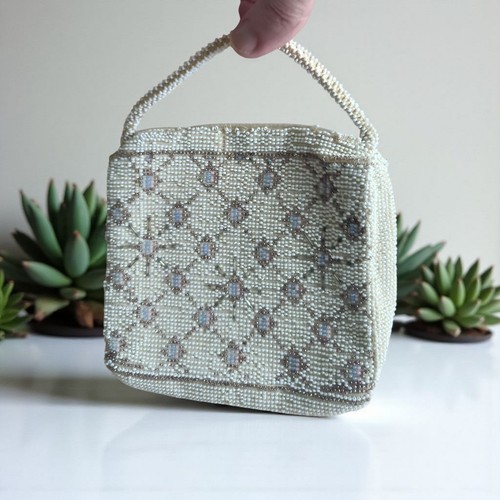 Vintage small beaded bag made - vintage,
