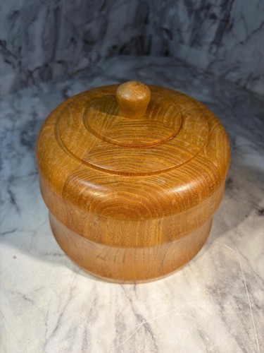 Vintage solid oak hand - , turned