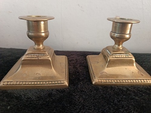 Pair brass candlesticks small - pair,