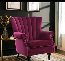 Wine red velvet - velvet, chesterfield