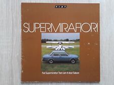 Fiat Supermirafiori Twin Cam Saloon Brochure 1979