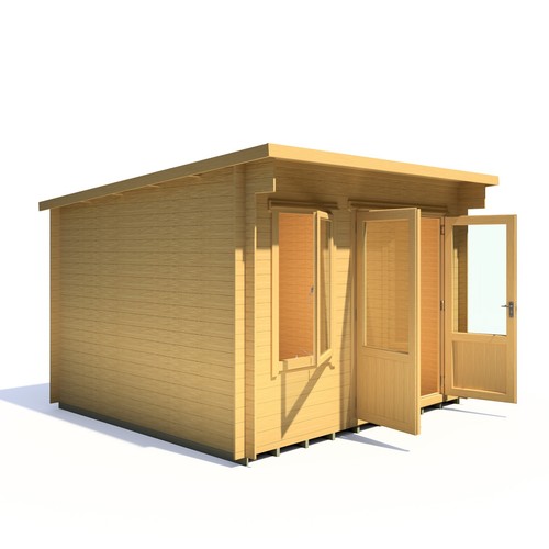 Log cabin garden office - log,