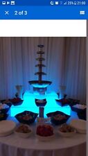 Large 6 Tiers Chocolate Fountain For Hire With illuminated Base With Dip Choices