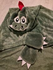 KIDS HOODED BLANKETS Dragon Faux Fur Throw Over Sofa & Bed for Boys Girls