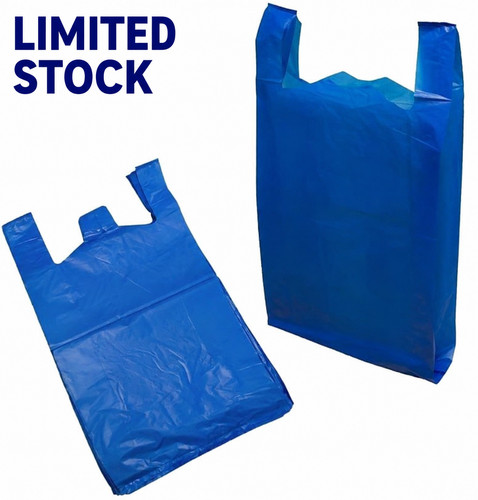 Large vest carrier bags - large, heavy