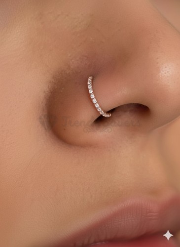 Titanium steel nose ring 8mm - titanium,