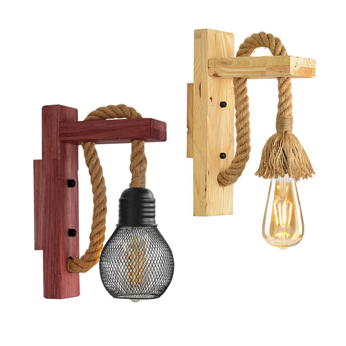 Rustic hemp rope wood - rustic,