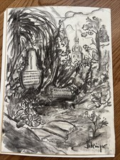German Sketch Of Graveyard