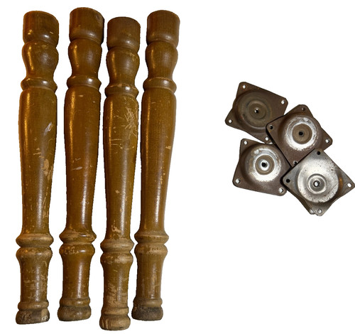 Vintage tan brown spindle - tan,