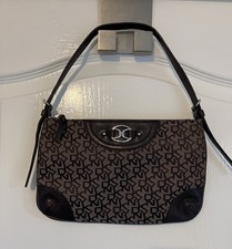 DKNY Brown Monogram Small Shoulder Bag Handbag 