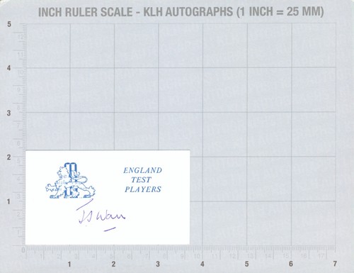 John warr hand signed card - john,