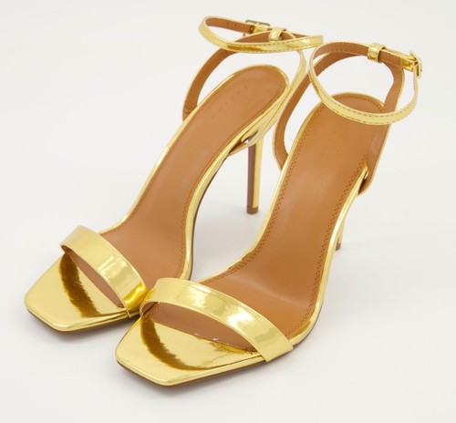 Gold barely there heeled - barely,