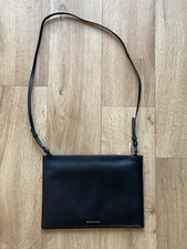 Whistles Black & Beige Envelope Bag with straps
