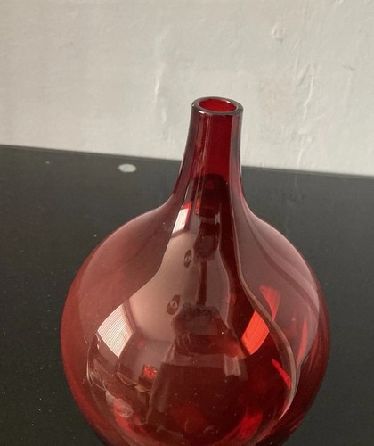 Ikea red glass bottle - ikea,