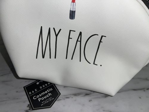 Rae dunn white - cosmetic, pouch