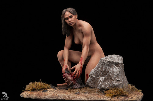 Prehistoric woman with - , a