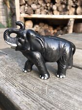 Old Vintage 1930s Sylvac Ceramic Black Elephant Figure No.768