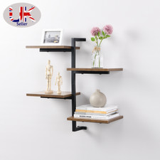 4 Tier Vertical Black Floating