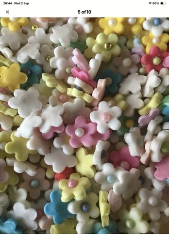 100 small edible fondant - small,