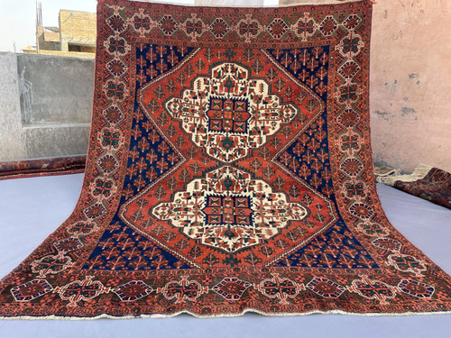 5x6 vintage turkish kazak navy - turkish,