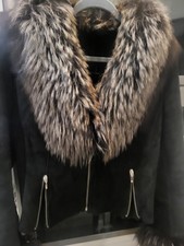Stylish black shearling