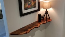 Waney Edged Floating Shelves,rustic Chunky Mantle Piece,oak,Elm,ash,tv Unit,book