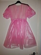 Pink Transparent soft pvc dress all sizes  sissy maid adultbaby abdl Fetish 