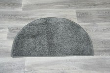 GREY GLITTER HALF MOON RUG 77CM X 50CM GLITTER FRONT BACK DOOR MAT GREY GLITTER