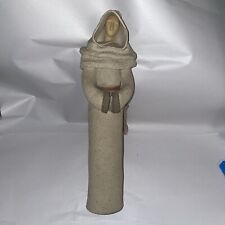 VTG Studio Pottery Clay Monk Style Robe Figurine. Textured Surface - 33.5cm 1kg