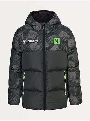 Boys minecraft hooded padded - boys,