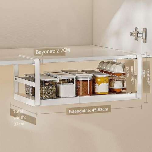Expandable hanging under shelf - under,