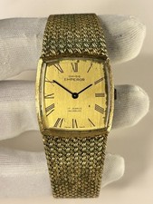 SWISS Emperor Vintage 1970’s Mens Manual Incabloc Integrated Bracelet Gold Watch