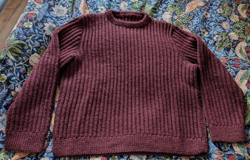 Hand knitted aran wool - wool, heavy